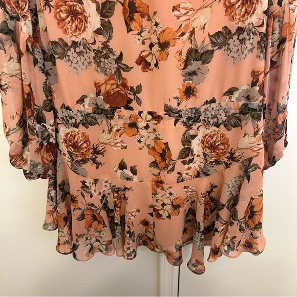 Vici Tan Floral Print Mini Dress Size Medium RN#135773 - Picture 8 of 8
